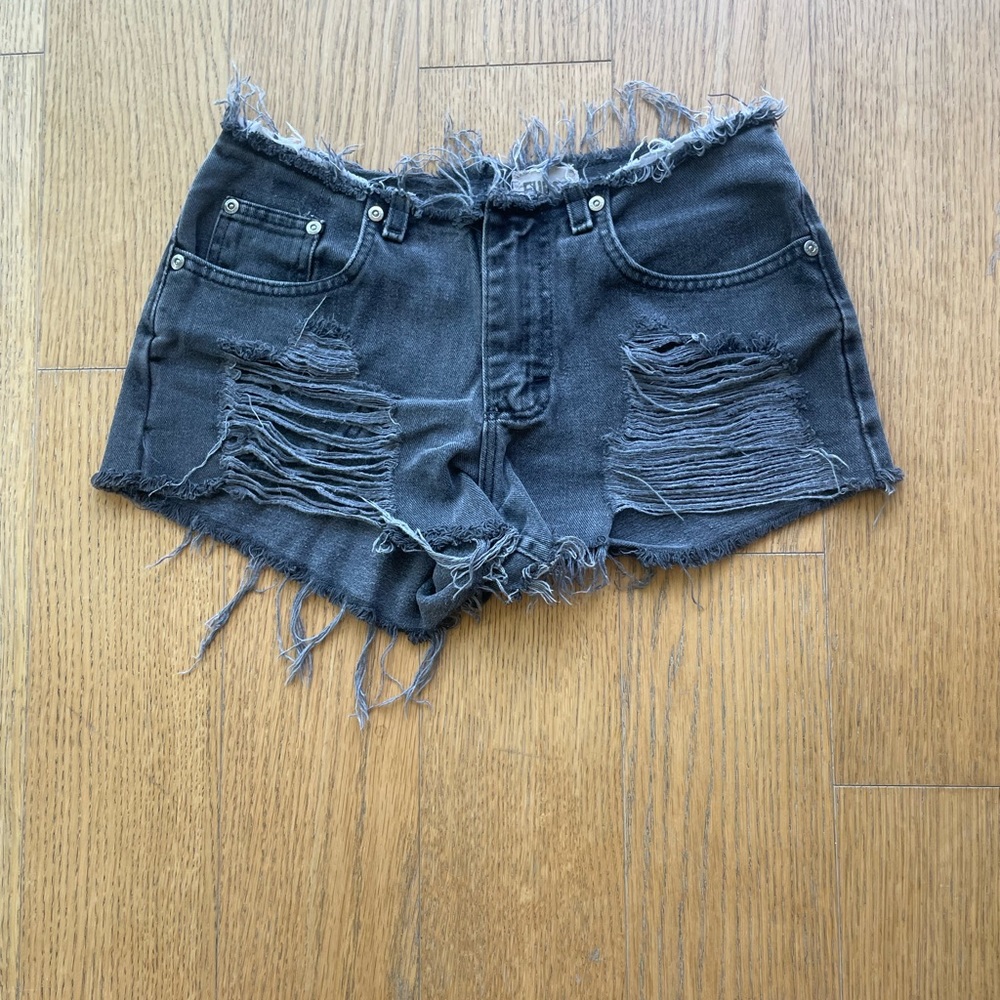 LF, Low Rise Grey Jean Shorts